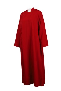 CHR014 設計紅色聖詩袍 長款聖詩袍 司禱 輔祭 聖詩袍生產商 佈道會 播道會   慈悲神職人員